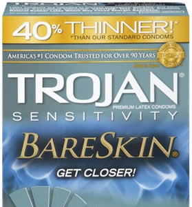 Trojan Sensitivity Bareskin Lubricated Condoms - 10 Pack TJ92674
