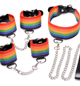 Kinky Pride Rainbow Bondage Set MS-AG538