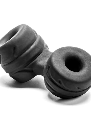 Silaskin Cock & Ball Ring and Stretcher - Black PF-CR12B