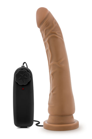 Dr. Skin - 8.5 Inch Vibrating Realistic Cock With  Suction Cup - Mocha BL-13057