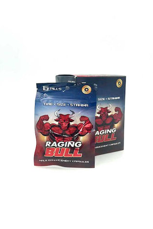 Raging Bull Male Enhancement - 6 Ct Pills Per  Sleeve - 24 Sleeve - Display CG-RBB2