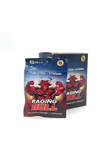 Raging Bull Male Enhancement - 6 Ct Pills Per  Sleeve - 24 Sleeve - Display CG-RBB2