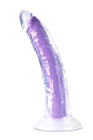 Neo Elite Glow in the Dark - Light - 7 Inch  Silicone Dual Density Dildo - Neon Purple BL-86801