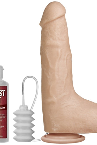 Bust It Squirting Realistic Cock - White DJ0735-01