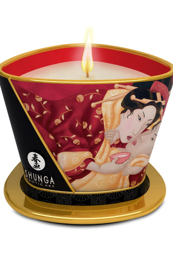 Massage Candle - Romance - Sparkling Strawberry  Wine - 5.7 Oz. SHU4508