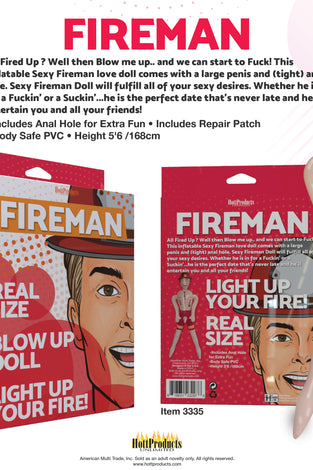Fireman - Inflatable Party Doll HTP3335
