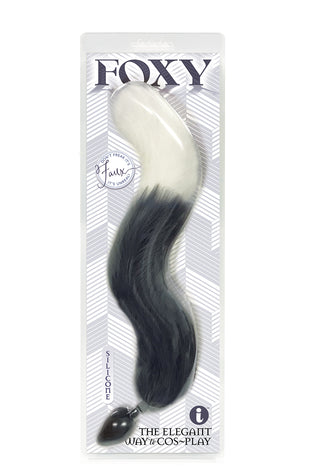 Foxy Fox Tail Silicone Butt Plug - Grey IC1404