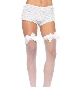 Sheer Thigh Highs - One Size - White LA-1911WHT