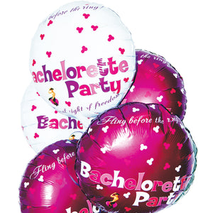 Bachelorette Party Foil Balloons 9 Pack Assorted  Colors HTP2512