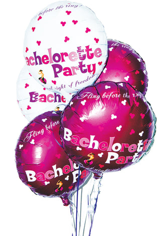 Bachelorette Party Foil Balloons 9 Pack Assorted  Colors HTP2512