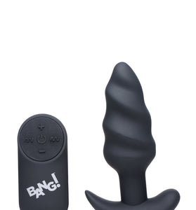 21x Silicone Swirl Plug With Remote -Black BNG-AG564-BLK