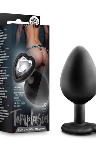 Temptasia - Bling Plug - Medium - Black BL-95845