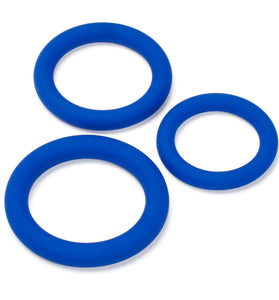 Pro Sensual Silicone Cock Ring 3 Pack - Blue WTC85214