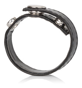 Leather Black 3-Snap Ring SE1411032