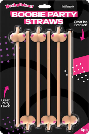 Boobie Straws 6 Pk - Flesh Color HTP3258