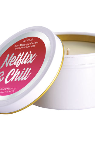 Massage Candle - Netflix and Chill - Berry Yummy - 4 Oz. Jar JEL4505-04
