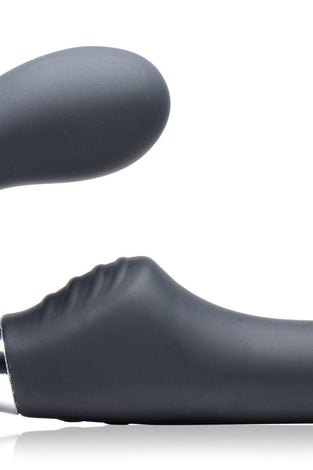 10x Mighty Rider Vibrating Strapless Strap-on  Black SU-AG557-BLK