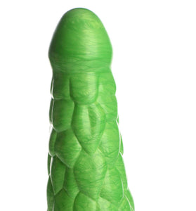 Radioactive Reptile Thick Scaly Silicone  Dildo - Green CC-AG872-GRN