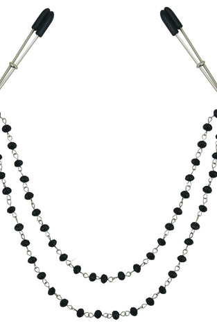 Sincerely Black Jeweled Nipple Clips SS520-31