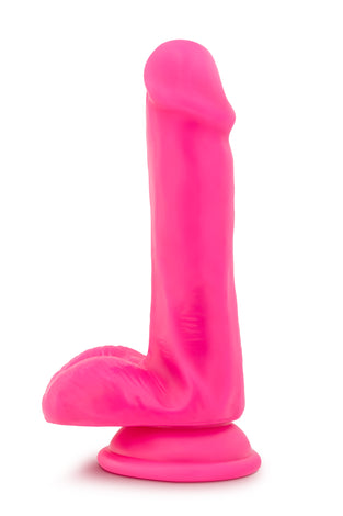 Neo - 6 Inch Dual Density Cock With Balls - Neon Pink BL-59600