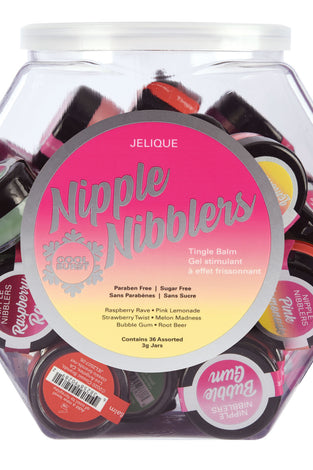 Nipple Nibblers Tingle Balm - 36 Pc. Bowl - 3gm Jars Assorted JEL2500-99