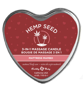 Hemp Seed 3-in-1 Massage Candle - Mattress Mambo  Mattress Mambo - 4oz EB-HSCV022C