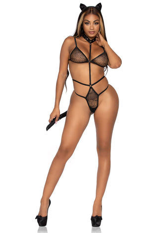 2 Pc Sex Kitten - One Size - Black LA-87029BLKOS
