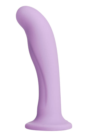 Royal Heart on Silicone Harness Dildo - Purple SU-AE581