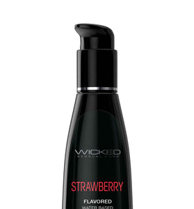 Aqua Strawberry Flavored Water Based Intimate Lubricant - 4 Fl. Oz. WS-90414