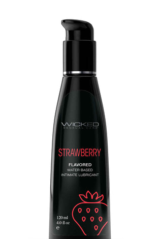 Aqua Strawberry Flavored Water Based Intimate Lubricant - 4 Fl. Oz. WS-90414