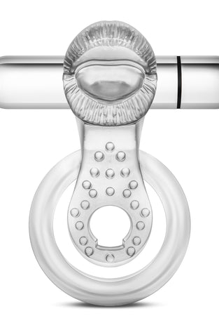 Stay Hard - 10 Function Vibrating Tongue Ring - Clear BL-66912
