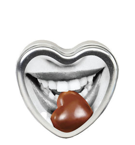 Edible Heart Candle- Chocolate - 4 Oz. EB-HSCK005