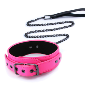 Electra Play Things - Collar and Leash - Pink NSN-1310-14