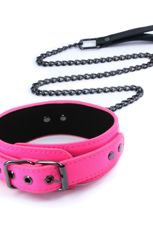 Electra Play Things - Collar and Leash - Pink NSN-1310-14