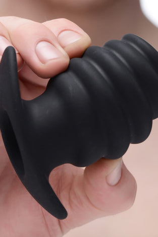 Hive Ass Tunnel Silicone Ribbed Hollow Anal Plug - Medium MS-AF982-MEDIUM