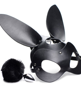 Bunny Tail Anal Plug and Mask Set TZ-AG201