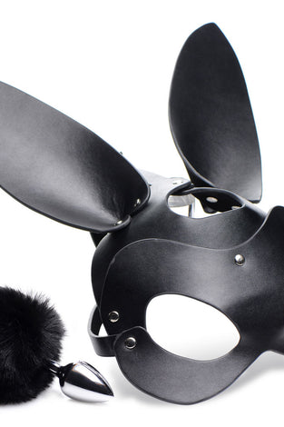 Bunny Tail Anal Plug and Mask Set TZ-AG201