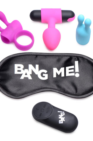 Birthday Sex Kit - C-Ring, Plug, C-Stim, Bullet and Blindfold BNG-AG706