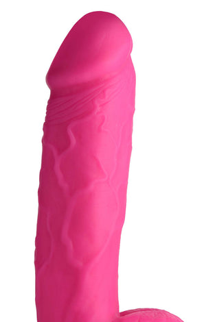 Pop Pecker 8.25 Inch Dildo With Balls - Pink POPP-AG768-PNK