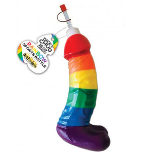 Rainbow Dicky Chug Sports Bottle 16 Oz  Capacity HTP3264