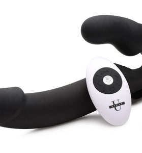 Urge Silicone Strapless Strap on With Remote - Black SU-AF707