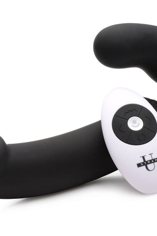 Urge Silicone Strapless Strap on With Remote - Black SU-AF707