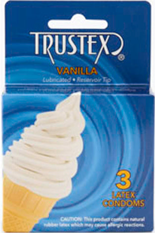 Trustex Flavored Lubricated Condoms - 3 Pack - Vanilla AL-4010