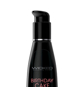 Aqua Birthday Cake Flavored Water Based Intimate Lubricant 4 Fl. Oz. WS-90444