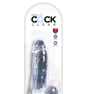 King Cock Clear 7 Inch Cock With Balls PD5754-20