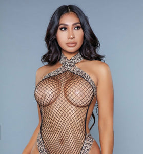 Driving Me Wild Bodystocking - Leopard - One Size BW-1987OS