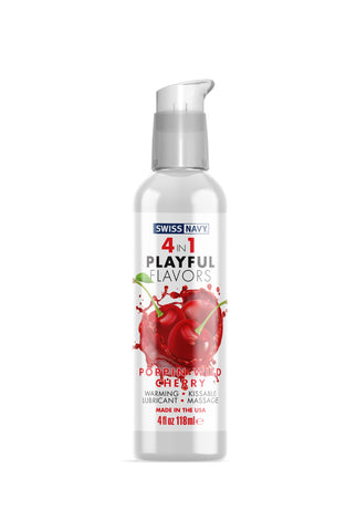 Swiss Navy 4-in-1 Playful Flavors - Pop'n Wild  Cherry - 4 Fl. Oz. MD-SN4N1FPWC4
