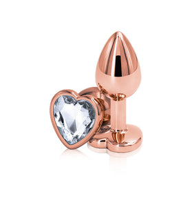 Rear Assets - Rose Gold Heart - Small - Clear NSN0963-11