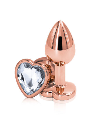 Rear Assets - Rose Gold Heart - Small - Clear NSN0963-11
