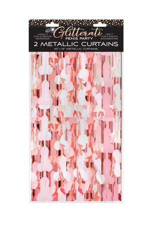 Glitterati Penis Foil Curtain - Rose Gold LG-CP1083